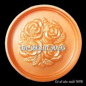Mua Khuôn ép xôi  khuôn trung thu 4 hoa hồng kèm lá - Loại 10 cm – Mã số 1601