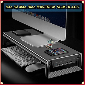 Mua KỆ MÀN HÌNH MÁY TÍNH NHIỀU CỔNG SẠC VAYDEER Slim CAO CẤP (Black)
