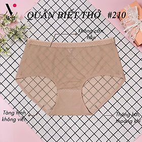 Quần lót nữ cạp cao biết thở  Vicci QV.210 công nghệ Microfiber không đường may, siêu mỏng nhẹ, tàng hình không viền, mặc nhẹ như không, thông hơi thoáng khí, kháng khuẩn khử mùi