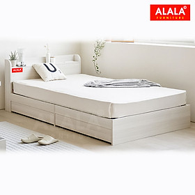 Giường ngủ ALALA02 + 2 hộc kéo / Miễn phí vận chuyển và lắp đặt/ Đổi trả 30 ngày/ Sản phẩm được bảo hành 5 năm từ thương hiệu ALALA/ Chịu lực 700kg