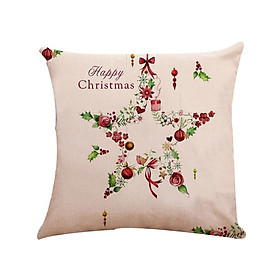 Mua Áo gối bằng vải lanh họa tiết Merry Christmas 45cmx45cm