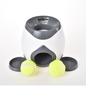 Chó đồ chơi tennis pet Ball Launcher Automatic Tennis Ball Launcher Dog Toy Toy Food Trình phân phối （Grey）