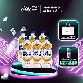 Lốc 6 Chai Sữa Nutri Boost Hương Cam Chai 1L Sale 4.4 Coca-Cola Official Store