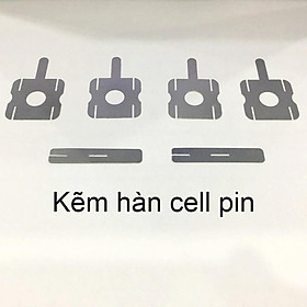 Mua Bộ kẽm hàn cell pin 18650 kẽm vuông và kẽm dài 6 món