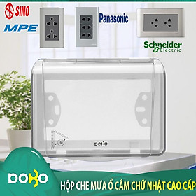 Hộp Chống Nước - Hộp Che Mưa cho ổ cắm điện âm tường hình vuông (Hàng Chính Hãng DoBo Korea - Loại Tốt - Kháng nước IP44