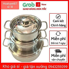 Bộ 3 nồi inox SHARP hàng khuyến mại chống gỉ