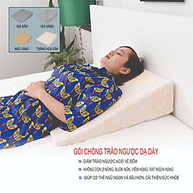 Mua Gối chống trào ngược dạ dày người lớn kích thước 65x60x16cm-Chống trào ngược acid  ợ chua  ợ hơi- Thương hiệu AIRU