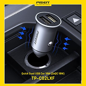 Mua Sạc PISEN Quik Dual USB Car 18W (2xQC 18W) - (TP-C02LXF ) - Hàng chính hãng bảo hành 18 tháng