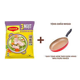 Tặng 1 Chảo Không Dính MAGGI Hạt Nêm MAGGI Xương Hầm 3 Ngọt Heo Gói 900g