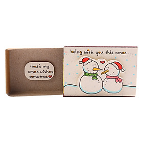 Nơi bán Thiệp Giáng Sinh Hộp Diêm - Snowman Being With You This Xmas CM007 - Giá Từ -1đ