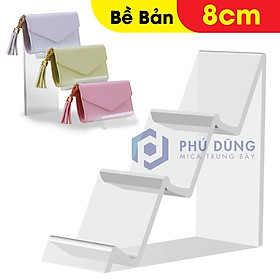 Mua Kệ Mica TRONG SUỐT Trưng Bày Bóp/ Ví 3 Tầng - Bề Bản 8cm
