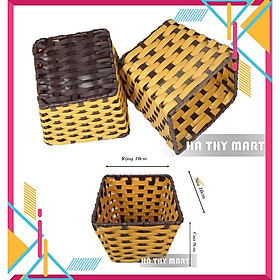 Mua Hộp đựng giấy ăn  khăn giấy để bàn giả mây vuông đẹp  Giỏ Vuông 10*10cm 