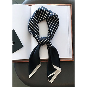 Khăn Lụa Vuông Cao Cấp Viền Ô Vuông Đồng Phục Sang Trọng - Chất Liệu Lụa Chiffon 70x70cm - Mã KL032