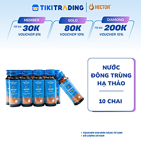 Nước Đông Trùng Hạ Thảo Hector Sâm ( Hộp 10 chai ) - Bổ Sung Năng Lượng, Tăng Cường Sinh Lý Và Sinh Lực Cho Người Làm Việc Cường Độ Cao, Chơi Thể Thao