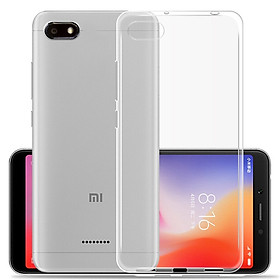 Ốp lưng silicon dẻo trong suốt dành cho Xiaomi Redmi 6A - Hàng cao cấp