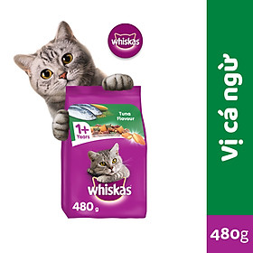 Thức ăn mèo Whiskas vị cá ngừ túi 480g