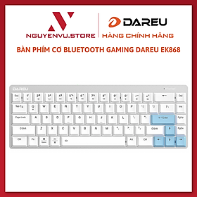 Bàn phím cơ Bluetooth Gaming DAREU EK868 Brown Switch - Hàng Chính Hãng