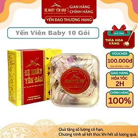 Yến Khánh Hòa - Yến viên BaBy 10 gói chia sẵn Long Nhãn Táo Đỏ - Đệ Nhất Yến Đảo - Đẹp Da - Chống Lão Hóa - Bồi Bổ Sức Khỏe - Cải Thiện Giấc Ngủ - Tốt Cho Trẻ Em - Người Lớn Tuổi
