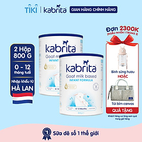 Combo 2 lon sữa dê kabrita số 1 cho trẻ từ 0 -12 tháng - lon 800g