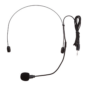 Condenser Headset Microphone & Flexible Wired Boom 3.5mm Mono / XLR 3Pin / XLR 4Pin Connector Black