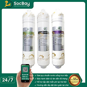 Mua Combo 3 lõi đúc máy lọc nước 123 dùng cho máy RO lõi đúc (Sediment 5MCR  Pre Carbon  Sediment 1MCR)