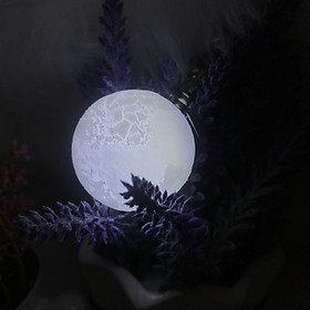 Móc chìa khóa mặt trăng đèn led phát sáng