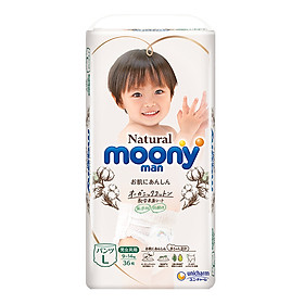 Bỉm Quần Moony Natural L36