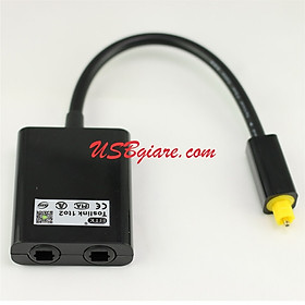 Splitter Optical Fiber SPDIF Duplicator Adapter For Toslink Digital Audio Cable For Adios 1 Pack BLACK