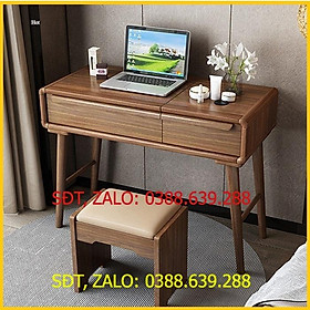 Mua Bàn Phấn Gỗ Tự Nhiên - Bàn Trang Điểm Kèm Ghế Kết Hợp Làm Việc Có Gương Gập Mở Thông Minh Rộng 100cm LUX-BAP14..