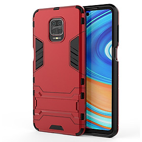 Ốp lưng cho Xiaomi Redmi Note 9S / Redmi Note 9 Pro Max iRON - MAN Nhựa PC cứng viền dẻo chống sốc