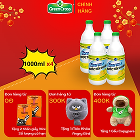 Combo 4 chai Nước tẩy vết bẩn đa năng khử mùi hôi ZONROX JAVEL 6in1 1000ML