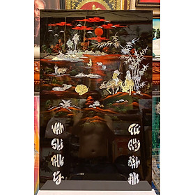 Mua Tranh sơn mài. đốc lịch cảnh đồng quê - 5002