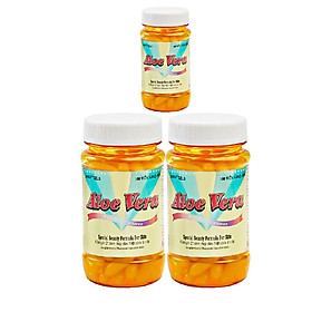 Combo 2 chai TPCN viên uống đẹp da-giải độc-Aloe vera sữa ong chúa-nha đam-Medi&beauty-Robinson Pharma usa-tặng 1 chai 100 viên