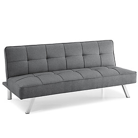 Ghế Sofa Bật Ra Thành Giường Nằm Nhỏ Gọn Bọc Vải Bố Thoáng Mát Chân Kim Loại Xi Mạ Crom Dài 1m68