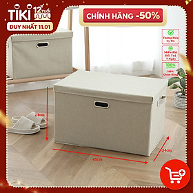 Mua Hộp vải đựng đồ BA03 đa năng  thùng đựng quần áo có nắp rời đậy chắc chắn an toàn dododios