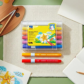 Hộp 12 Bút Màu Acrylic Rửa Được - Colokit ACM-C025
