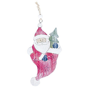 Christmas Tree Decor Pendants Xmas Tree Hanging Santa Socks Tags Wooden Christmas Decoration Ornament for Sign making, Plaques, Arts and Crafts