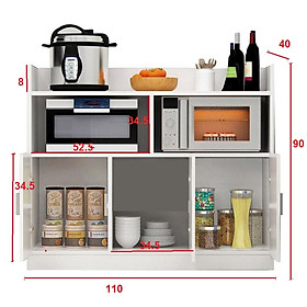 Mua KỆ ĐỂ ĐỒ HUCHU KỆ NHÀ BẾP ĐA NĂNG ĐỂ NỒI CƠM ĐIỆN  LÒ NƯỚNG  LÒ VI SÓNG KẾT HỢP TỦ BẾP MÃ KB14 CHẤT LIỆU GỖ CAO CẤP KB14