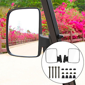 Side Mirror Wide Angle Rearview Newest Rear View Mirror Side View Mirrors Mirror Kit Fit for Club Car Yamaha, Ezgo