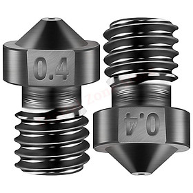 Đầu phun thép cứng cho máy in 3D 0,4mm, Đầu phun máy đùn E3D V5 V6 0,2mm 0,3mm 0,5mm 0,6mm 0,8mm 1,0mm1,75mm V6 Hotend Prusa I3