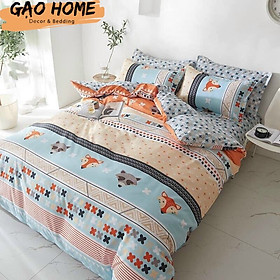 Bộ Set Chăn Ga Gối Dành Cho Giường Nệm Và Vỏ Gối Cotton Korea ADU79 Bedding Đủ Kích Thước Trải Nệm 1m4, 1m6, 1m8 CÓ VỎ CHĂN - KO VỎ ÔM Mềm Mại Mịn Màng