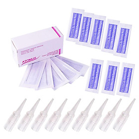 100pcs Single Disposable Sterile Microblading Tattoo Needles Nozzle Tubes