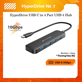 Mua HUB chuyển đổi HyperDrive Next 4 In 1 Usb-A Port cho Macbook/ Laptop - Thiết kế 4 cổng truyền dữ liệu tốc độ cao HD5002 - Hàng Chính Hãng