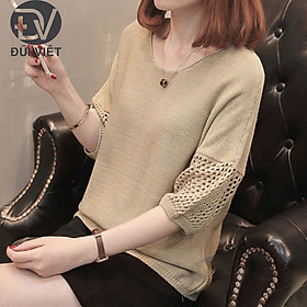 Áo len nữ tay lỡ mỏng nhẹ mặc 4 mùa DV17