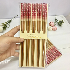 Mua Set 5 đôi đũa hoa đỏ (Made in Japan)
