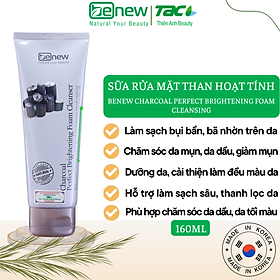 Sữa rửa mặt thải độc Than Hoạt Tính - Benew Charcoal Brightening 160ml