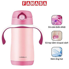 Mua Bình Giữ Nhiệt Cho Trẻ Em Cozy Kids Straw Tumbler 330 ml - LocknLock LHC4236PIK - Màu Hồng