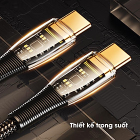 Mua Cáp sạc nhanh Type C to Type C 100W Sạc cho laptop và ipad Remax RC-C062cc Siêu nhanh trong suốt lộ mạch- Hàng Chính Hãng Remax Bảo Hành 12 Tháng Lỗi 1 Đổi 1