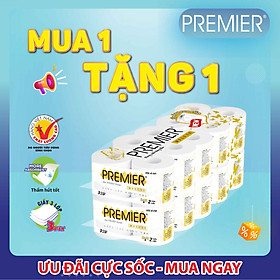 Combo Mua 1 Tặng 1 - Giấy vệ sinh PREMIER Deluxe đóng cặp 