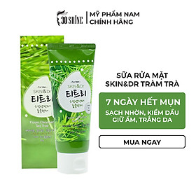 Sữa rửa mặt nam giảm mụn Skin&dr Tràm trà 80g - Cho da mụn, da dầu, dưỡng ẩm trắng da - 30Shine phân phối chính hãng